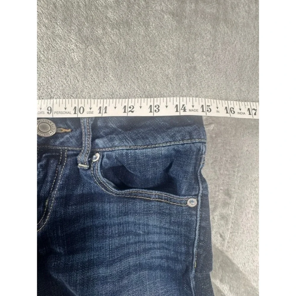 American Eagle Outfitters Jeans Womens 4 Short Flare Dark Wash Low Rise Stretch